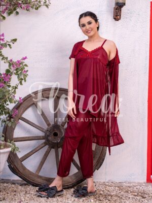 Florea 3 pcs Nighty Set - 015