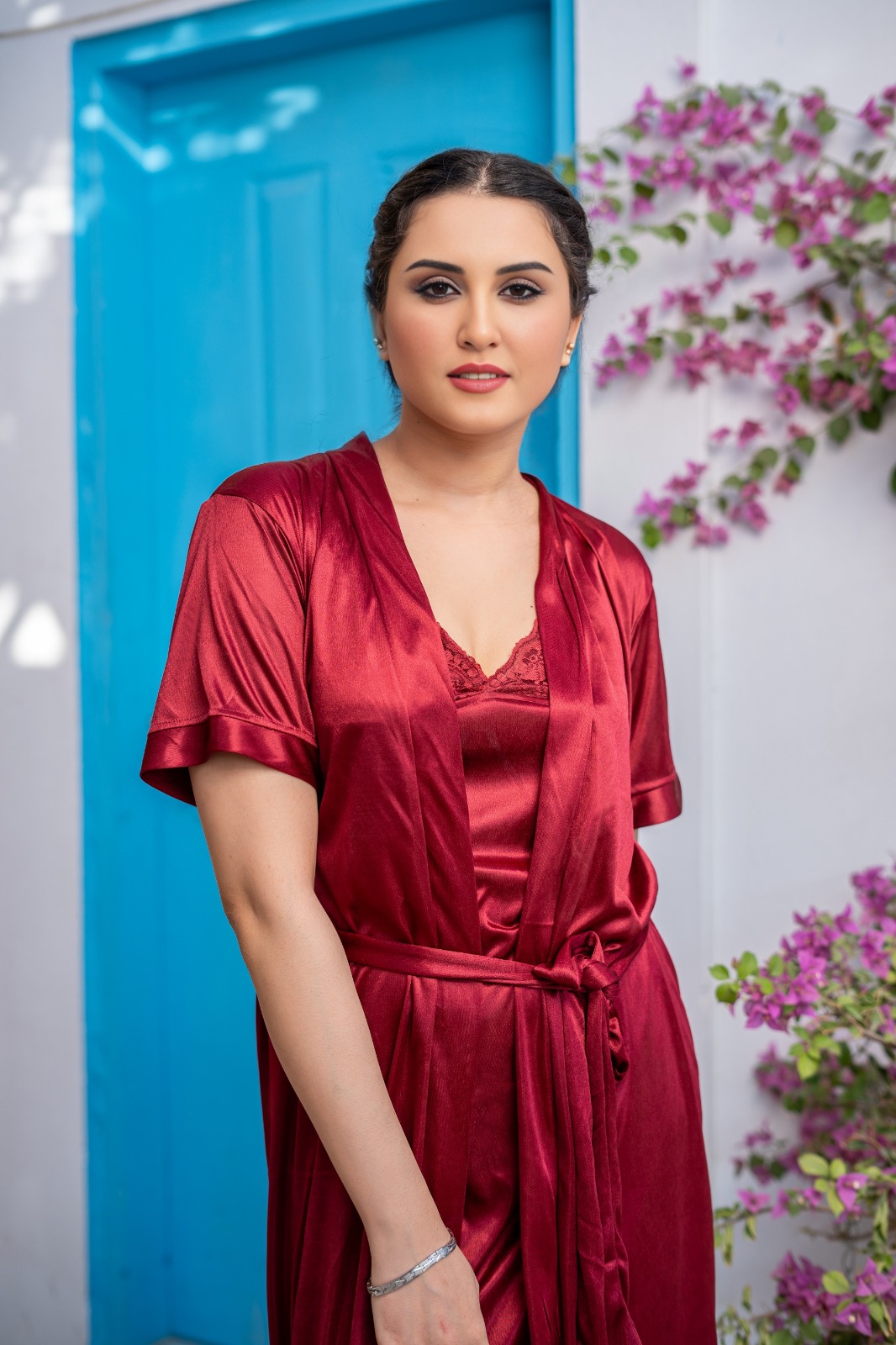 B4box ROSES – LUXURY NIGHTWEAR Premium Imported 4-Piece Set - Image 2