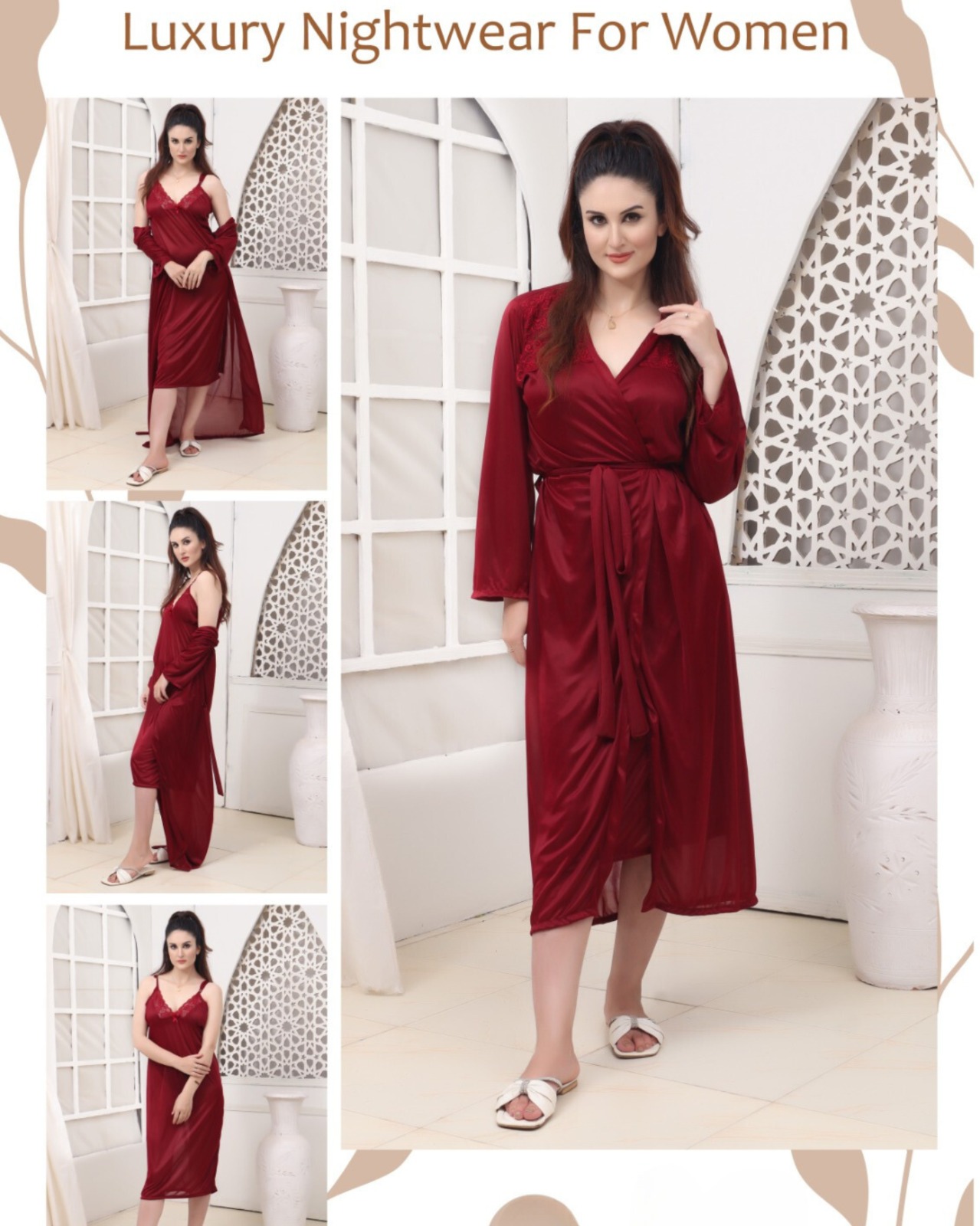 LUXURY NIGHTWEAR Premium Imported Quality – 2 PIECES SET