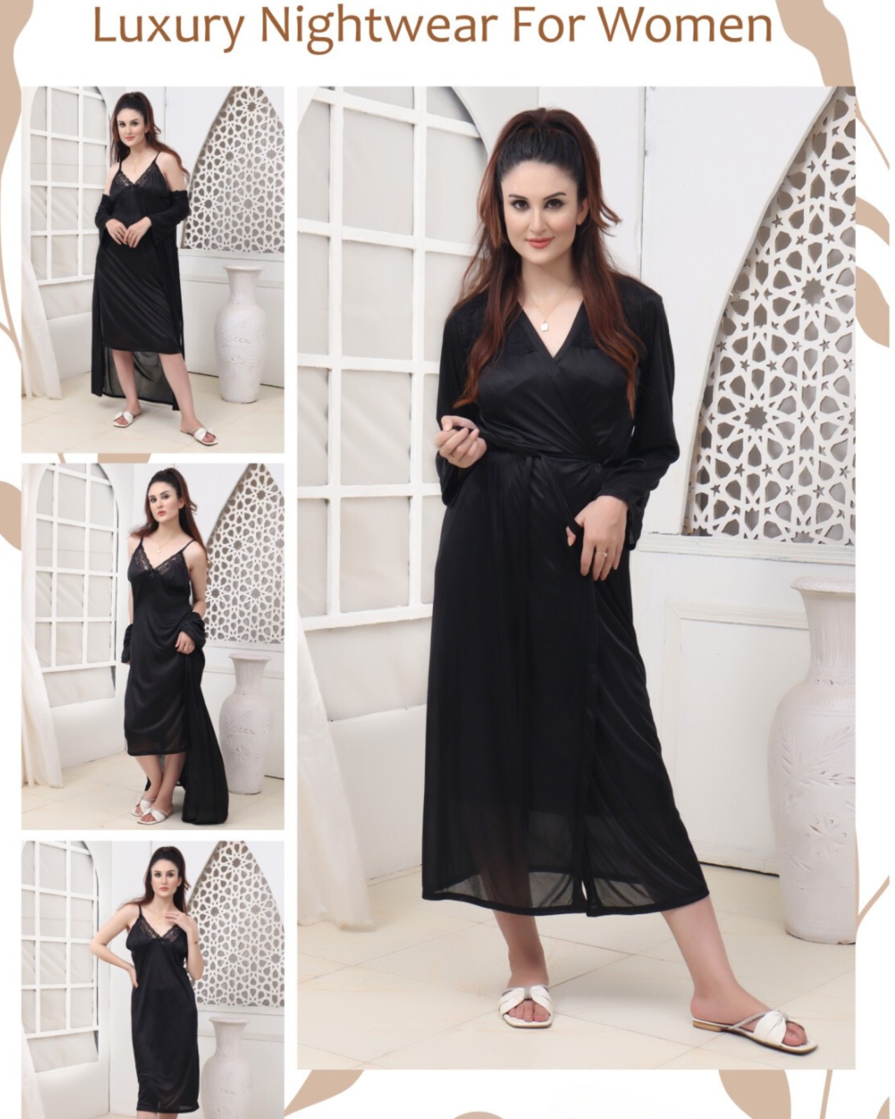 LUXURY NIGHTWEAR Premium Imported Quality – 2 PIECES SET - Image 3