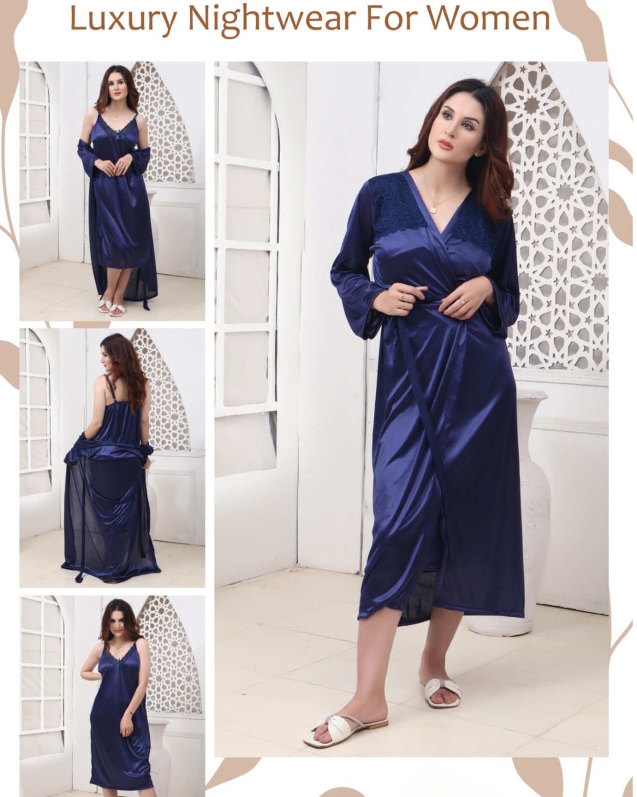 LUXURY NIGHTWEAR Premium Imported Quality – 2 PIECES SET - Image 2